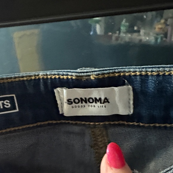 Sonoma Women's Dark Blue Jean Shorts - Picture 3 of 4
